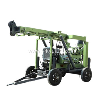 Wheels Hydraulic Mast Portable Water Well Drilling Rig